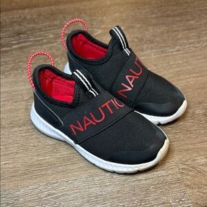 Nautica Red and Black Toddler Boy Slip On‎ Shoes Size 6